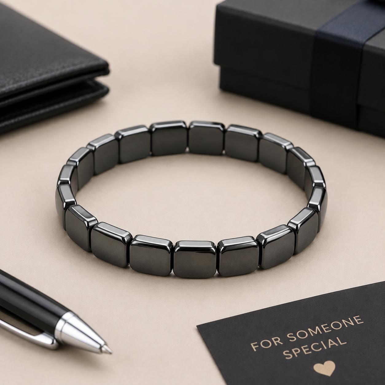 New Hemios Hematite Bracelet for Men best for Gift and Party Wear
